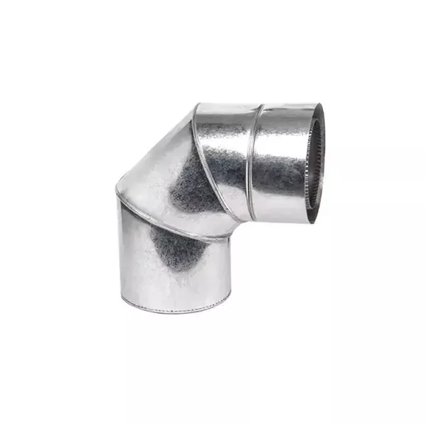 Колено дымоходное двустенное d300/360/90 нерж/оц AISI 304 0.5 мм