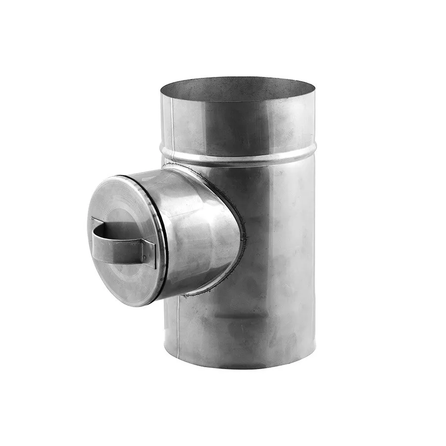 Ревизия дымоходная одностенная d120 AISI 304 0,5 мм