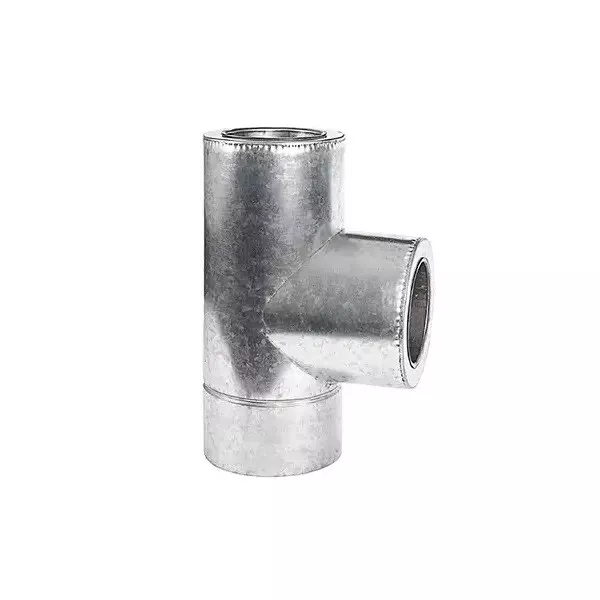 Тройник дымоходный двустенный d180/250/87 нерж/оц AISI 201 0.5 мм