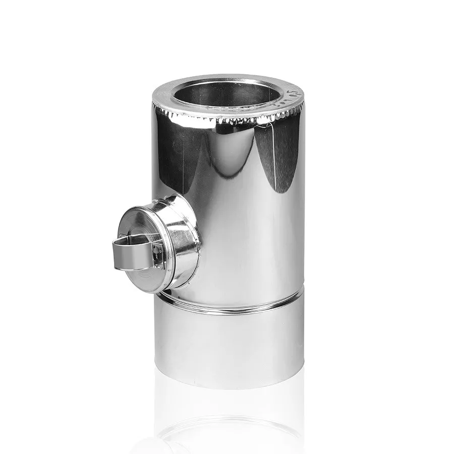 Ревизия дымоходная двустенная d180/250 нерж/нерж AISI 201 0.5 мм