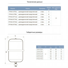 Бак AQUATICA 12л цилиндрический (разборной)