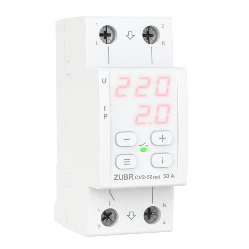 Реле напряжения Zubr CV2-50 red