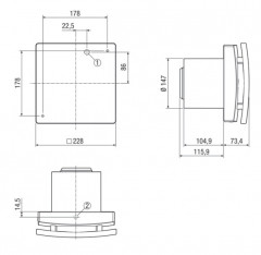 Вытяжной вентилятор Maico ECA 150 ipro KH
