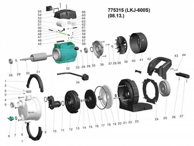Насос відцентровий LEO 0.6кВт 50л/хв (нерж)