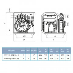 Мотопомпа LEO LGP20-H