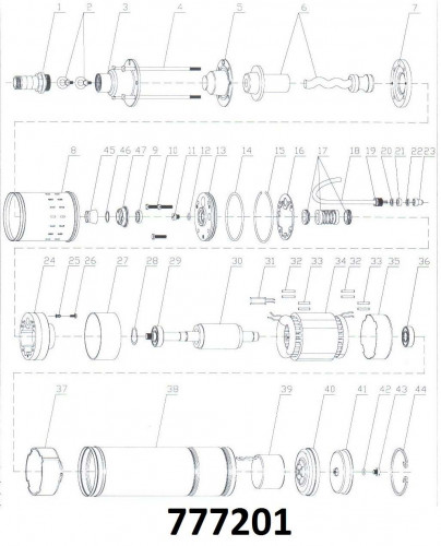 Насос шнековый DONGYIN 3QGD0.8-50-0.37
