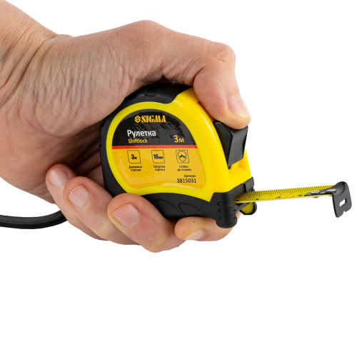 Рулетка SIGMA 3мx16мм shiftlock