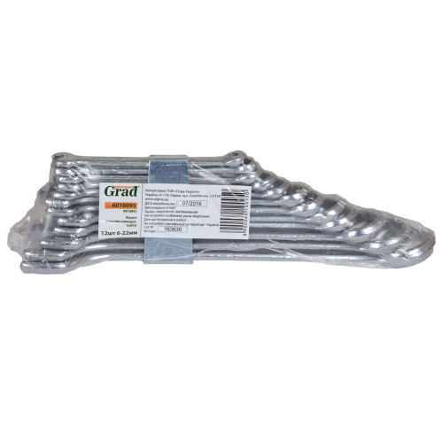 Ключі ріжково-накидні GRAD 12шт standard