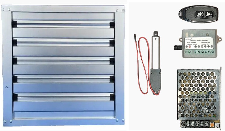 Клапан жалюзійний Турбовент ПВЖ 1100 з електроприводом