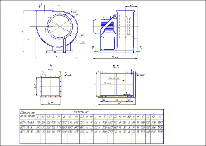 Вентилятор ВЦ 4-75 №10 (5,5/750), исп. №1