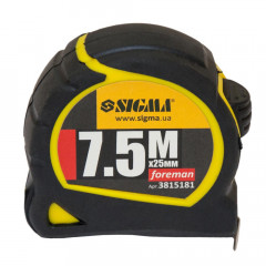 Рулетка SIGMA 7.5мx25мм Foreman