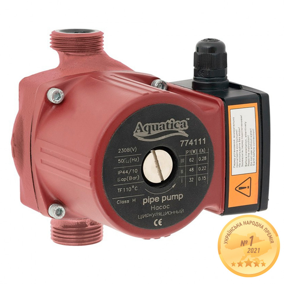 Насос циркуляционный AQUATICA 100Вт 75л/мин ⌀1 1/2