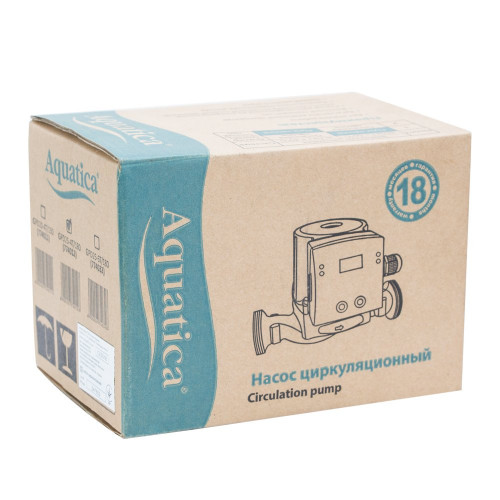 Насос циркуляційний AQUATICA 65Вт 63л/хв ⌀1 1/2" 180мм з термодатчиком
