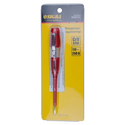 Отвертка-индикатор SIGMA SL 3.0x140мм 110-250В